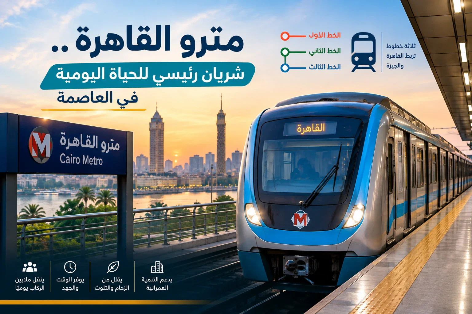 image about مترو القاهرة.. كيف تحولت شبكة المترو إلى شريان رئيسي للحياة اليومية؟