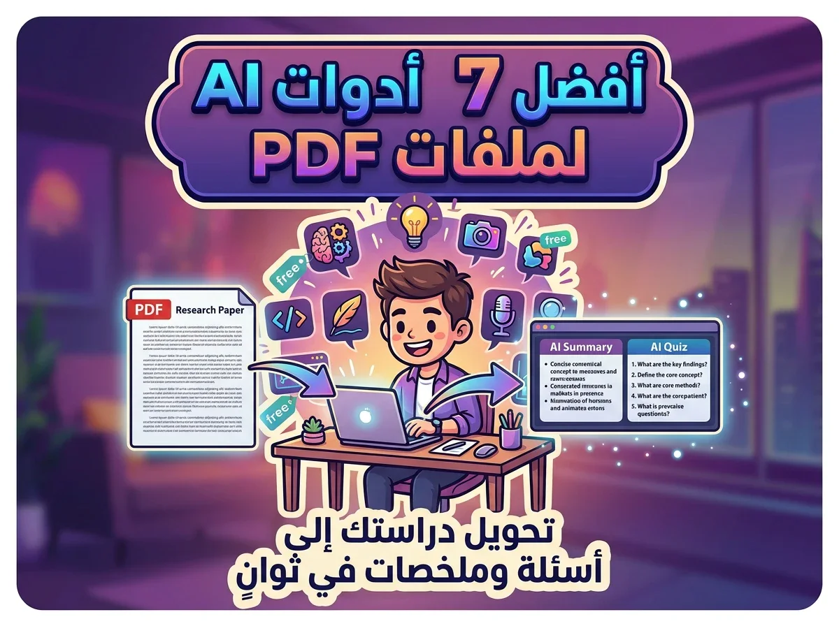 image about أفضل 7 أدوات ذكاء اصطناعي لتلخيص ملفات PDF وتحويلها إلى أسئلة في دقائق