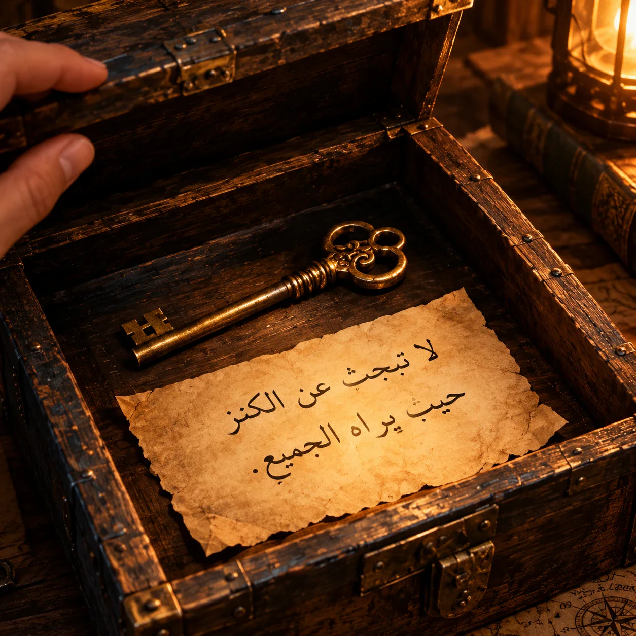 image about 🗝️ الصندوق الغامض الذي أخفى سر الكنز