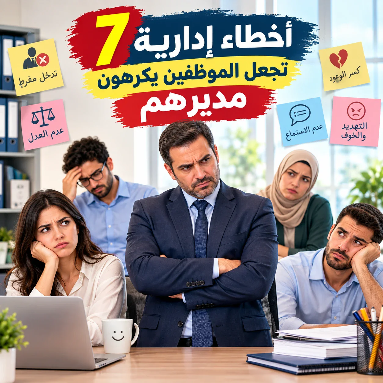 image about  أخطاء إدارية تجعل الموظفين يكرهون مديرهم