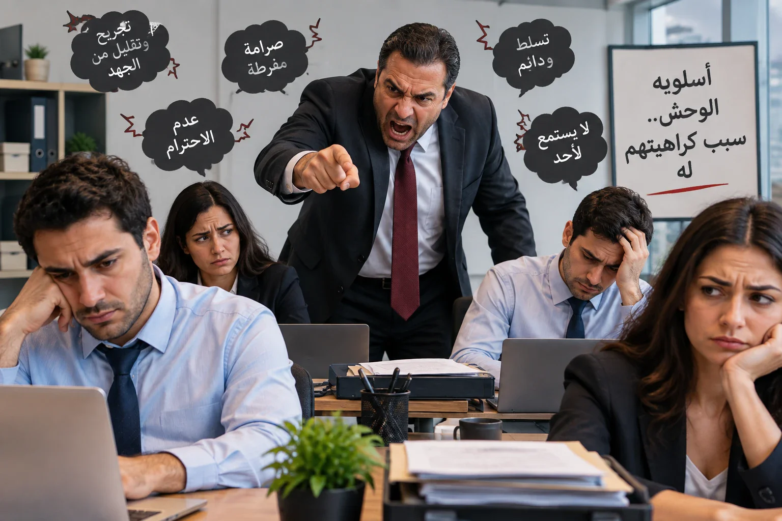 image about  أخطاء إدارية تجعل الموظفين يكرهون مديرهم