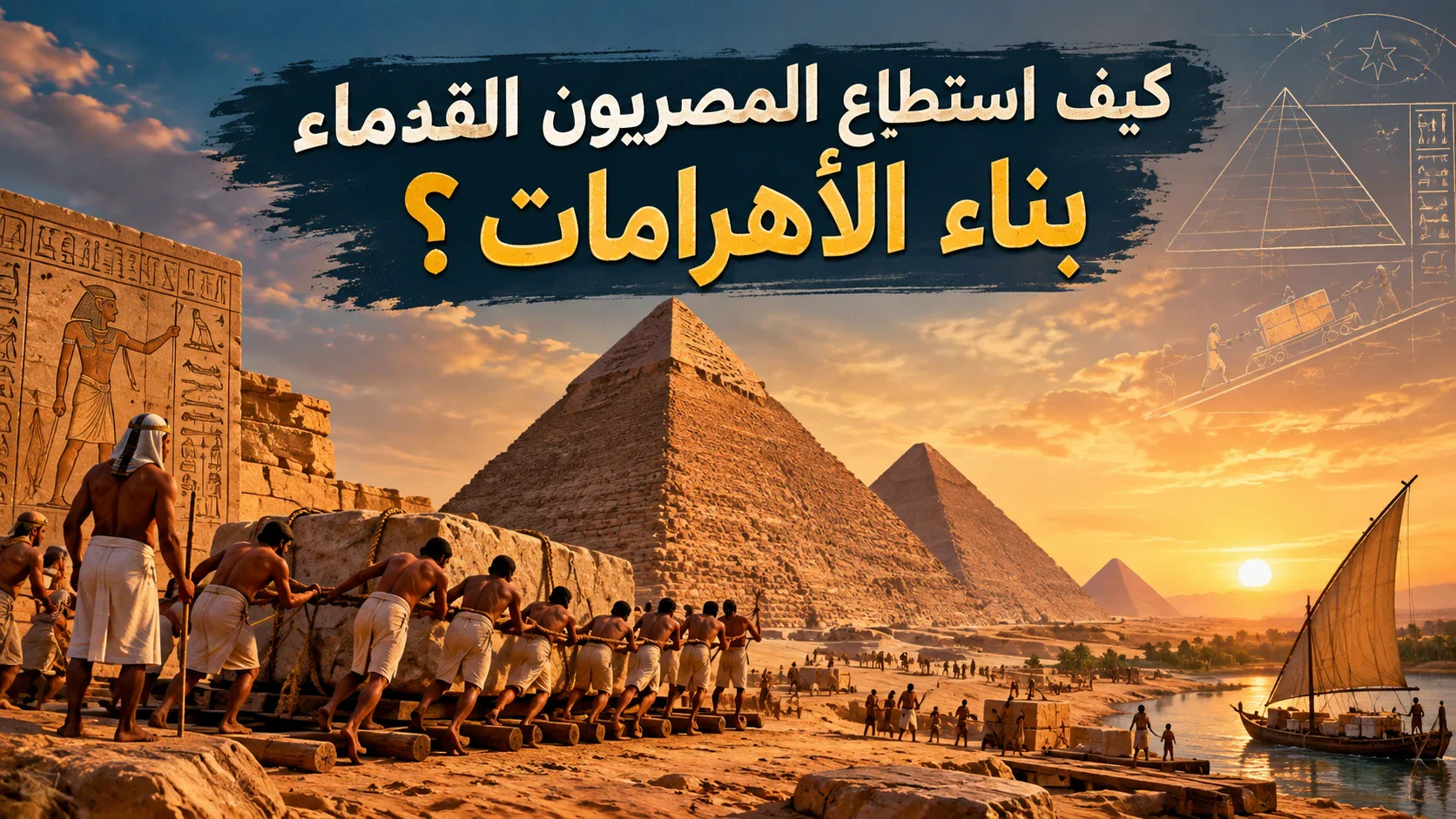 image about كيف استطاع المصريون القدماء بناء الأهرامات؟