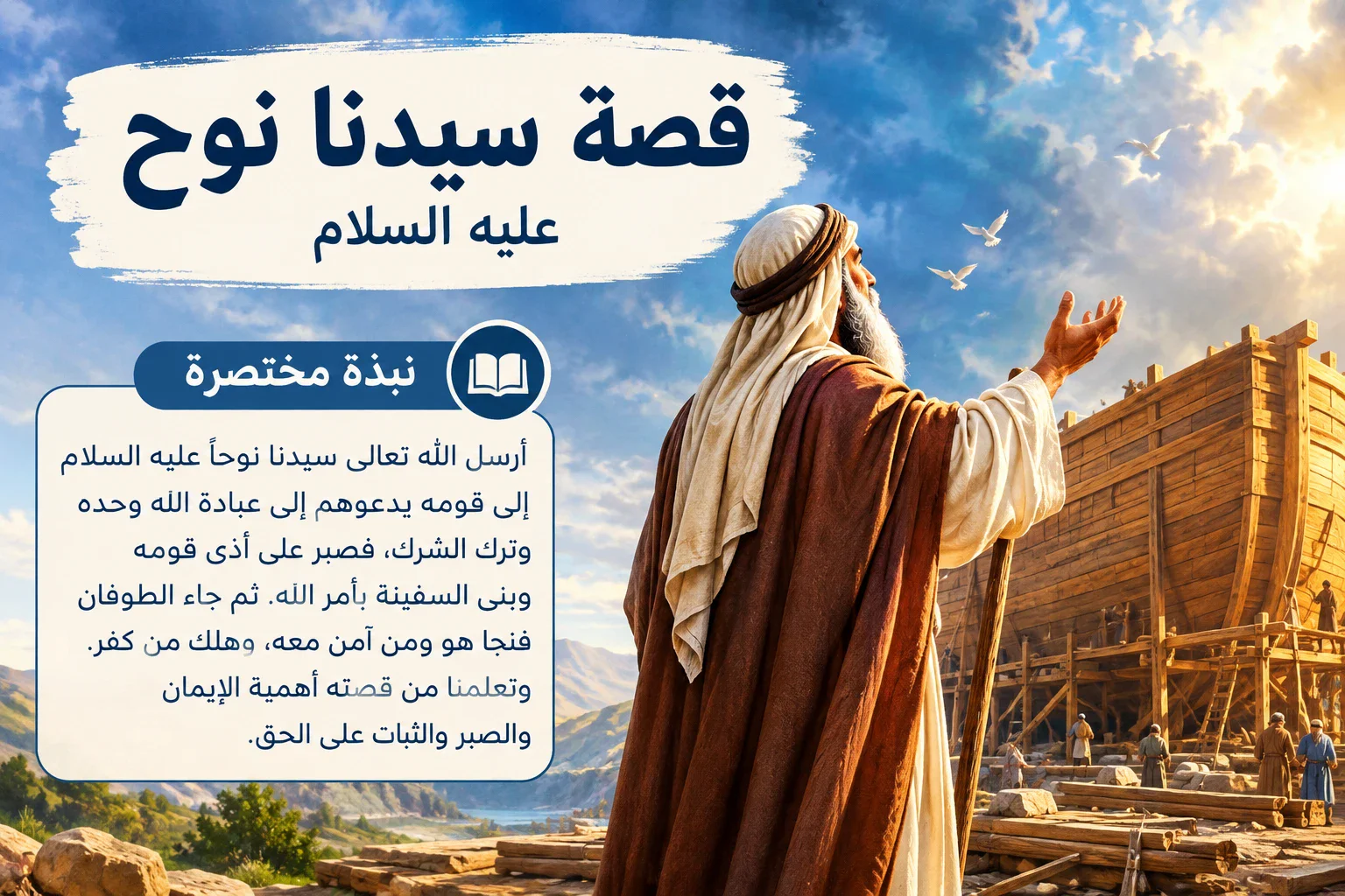 image about قصه سيدنا نوح عليه السلام كامله: دعوه التوحيد وبناء السفينة 