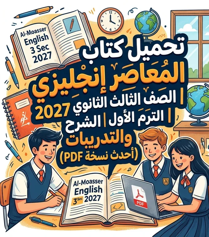 image about 📥 تحميل كتاب المعاصر إنجليزي الصف الثالث الثانوي 2027 الترم الأول PDF برابط مباشر | أحدث إصدار