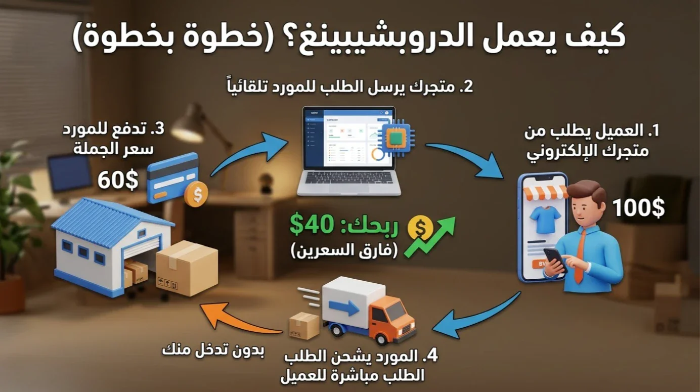 image about الربح من التجارة الإلكترونية: دليل الدروبشيبينغ والمتاجر الرقمية 2026