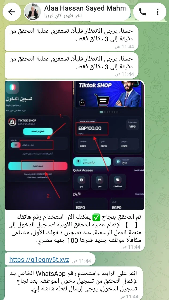 image about حقيقة أرباح مهام تيك توك الوهمية