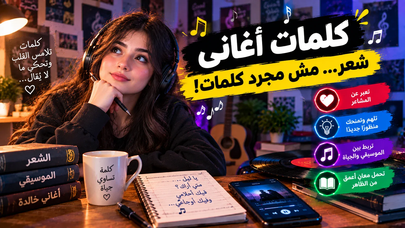 image about كلمات الأغاني والشعر: كيف تصنع نصًا مؤثرًا يبقى في الذاكرة