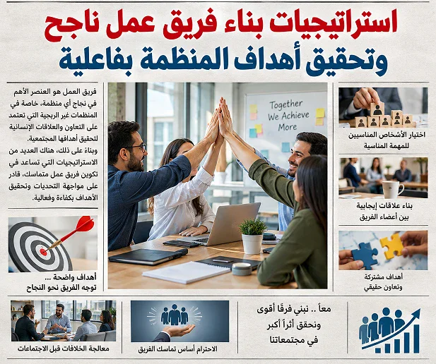 image about استراتيجيات بناء فريق عمل ناجح وتحقيق أهداف المنظمة بفاعلية