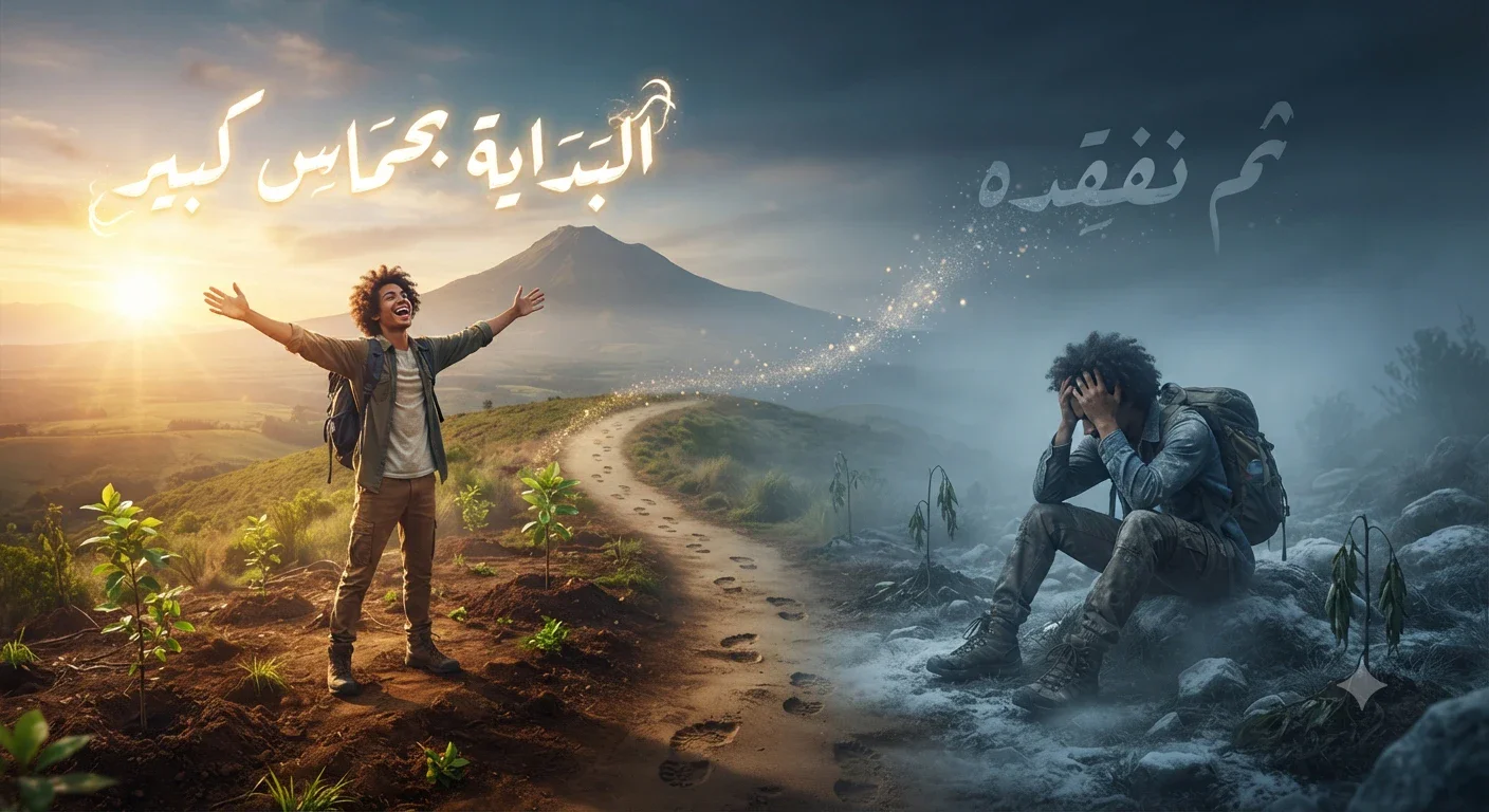image about لماذا نبدأ بحماس ثم نفقده سريعًا؟ وكيف نحافظ على الاستمرار؟