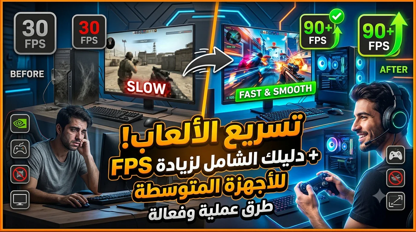 image about دليل شامل: خطوات تحسين أداء الألعاب وتسريع الإطارات (FPS) على الأجهزة المتوسطة