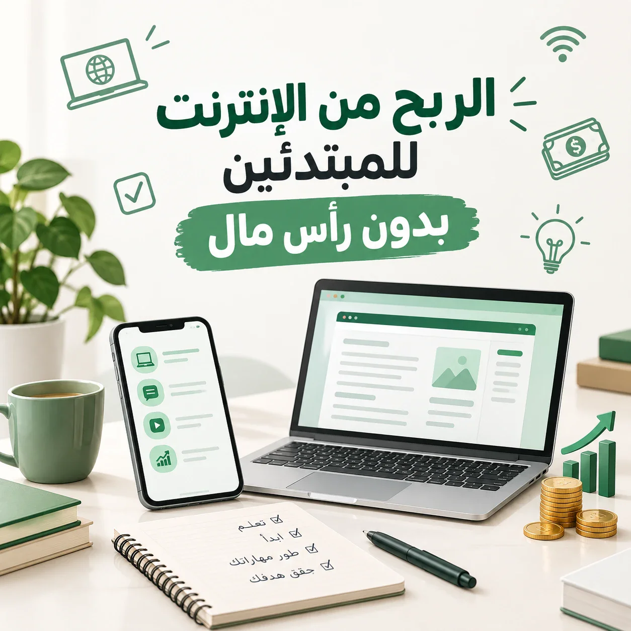 image about الربح من الإنترنت للمبتدئين: 7 طرق تبدأ بها بدون رأس مال