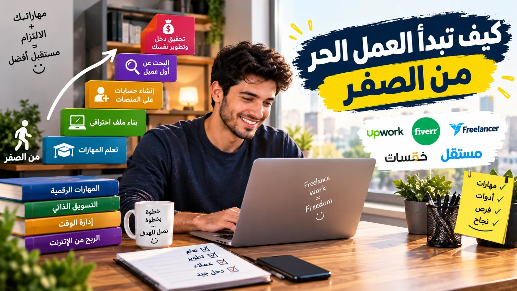 image about أفضل مواقع العمل الحر للمبتدئين في 2026: دليلك لبدء العمل من الصفر