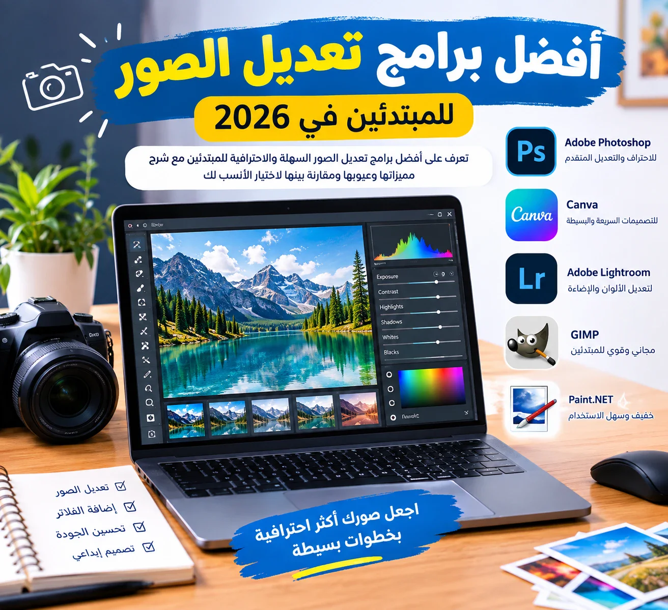 image about أفضل برامج تعديل الصور للمبتدئين في 2026