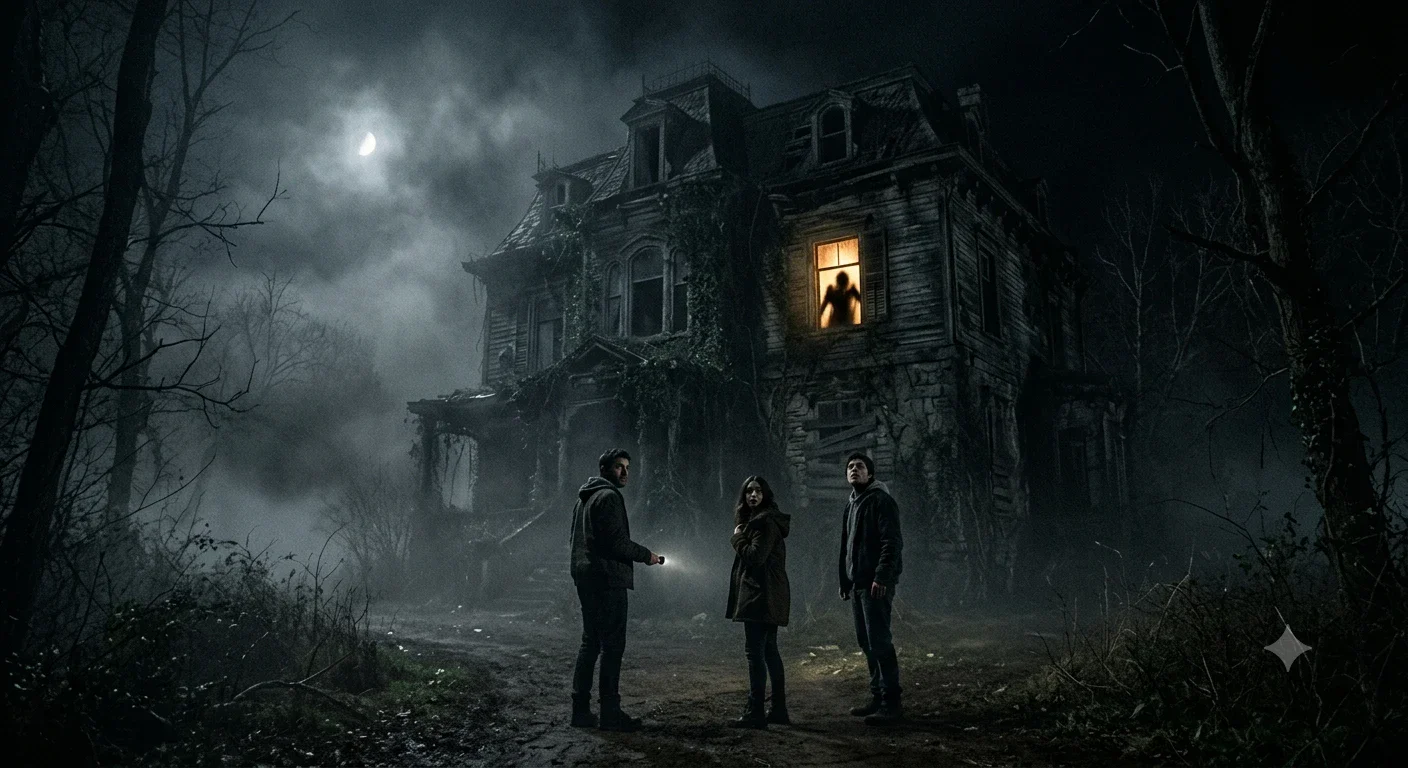 image about ☠️🏚️ البيت المهجور الذي لم يكن خاليًا… 3 دخلوا ليلًا ولم يخرجوا كما كانوا 👁️🌑