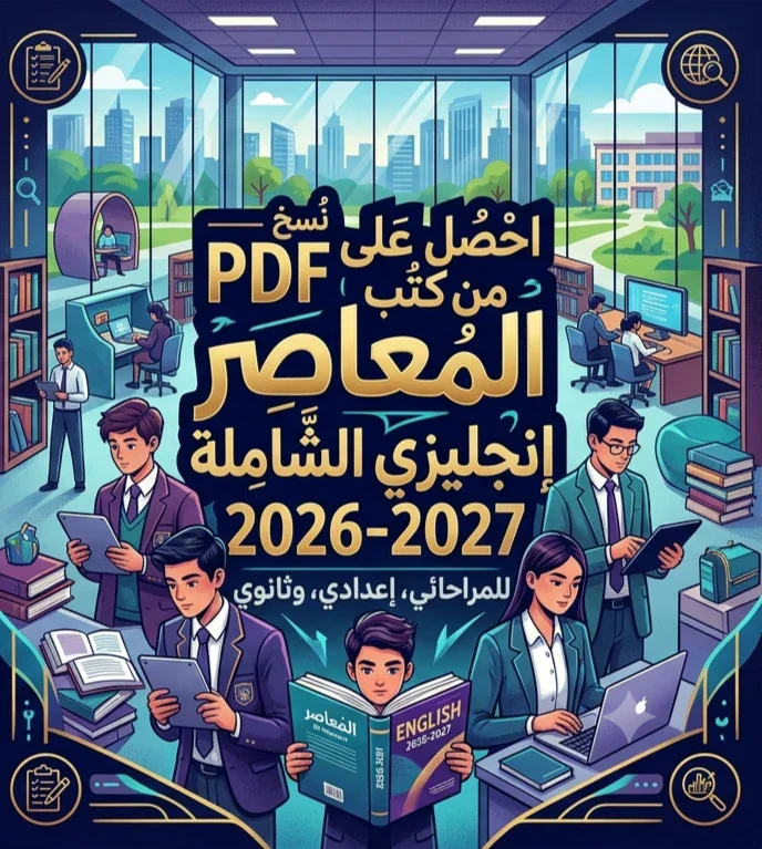 image about 📥 تحميل جميع كتب المعاصر إنجليزي 2026-2027 PDF لجميع الصفوف الابتدائية والإعدادية والثانوية