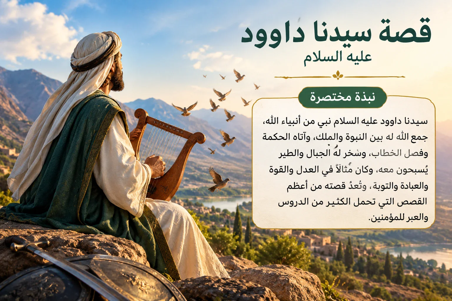 image about قصه سيدنا داوود عليه السلام، طالوت وجالوت، واهم الدروس والعبر المستفادة من حياته 