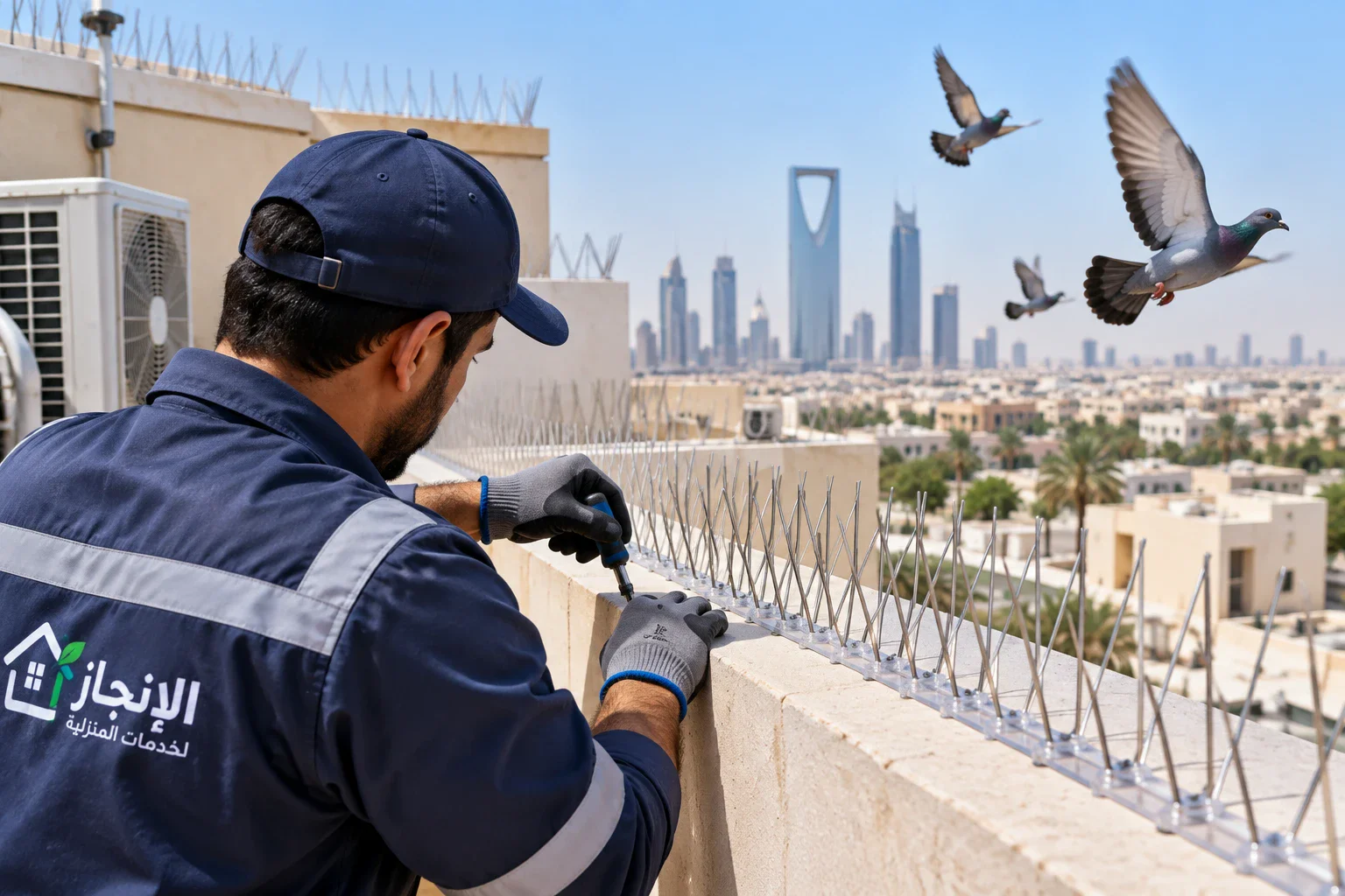 image about تركيب طارد الحمام بالرياض: أفضل الطرق لمنع تجمع الحمام على المباني