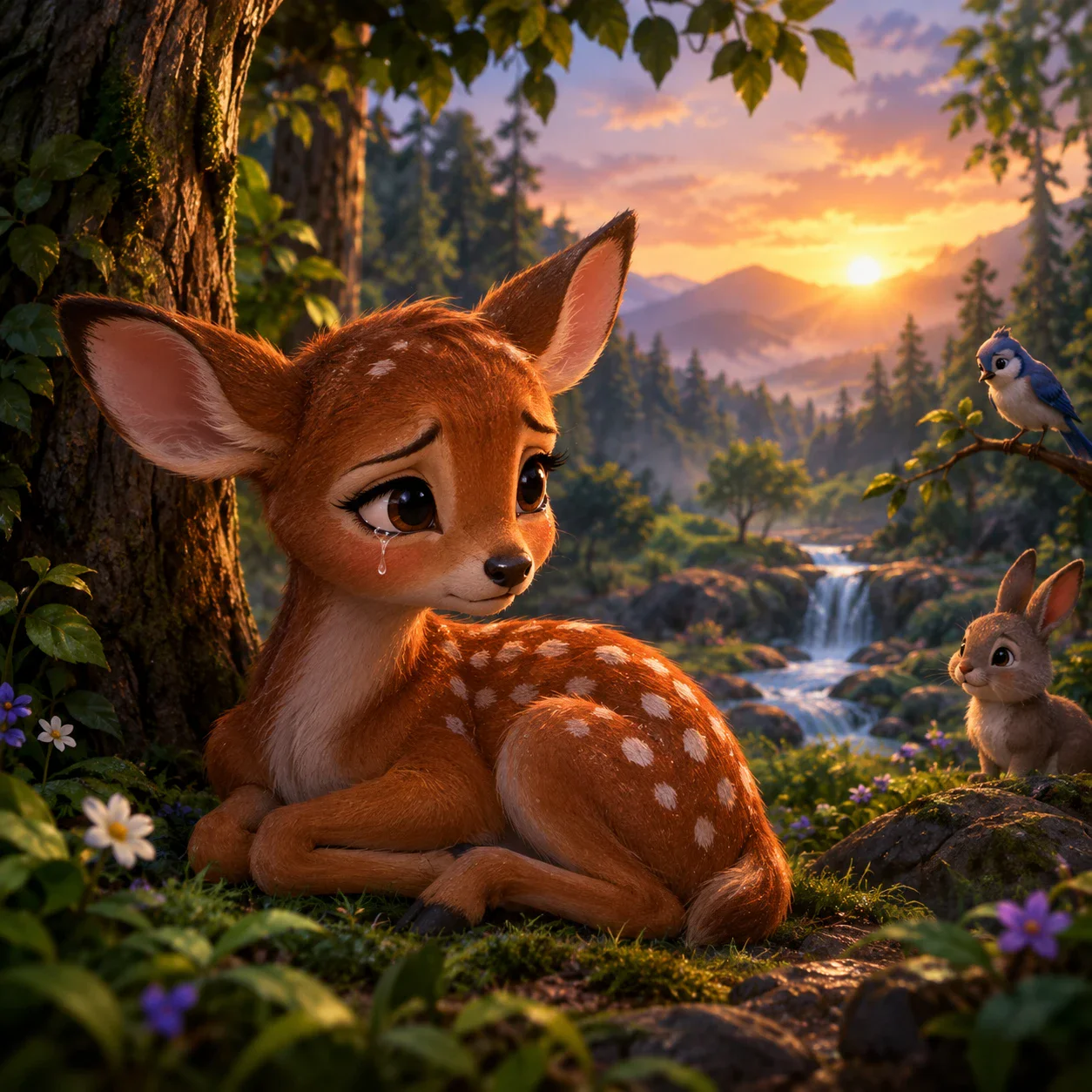 image about 🦌 الغزالة الحزينة التي فقدت طريقها إلى الغابة واكتشفت سرًا غيّر حياتها إلى الأبد