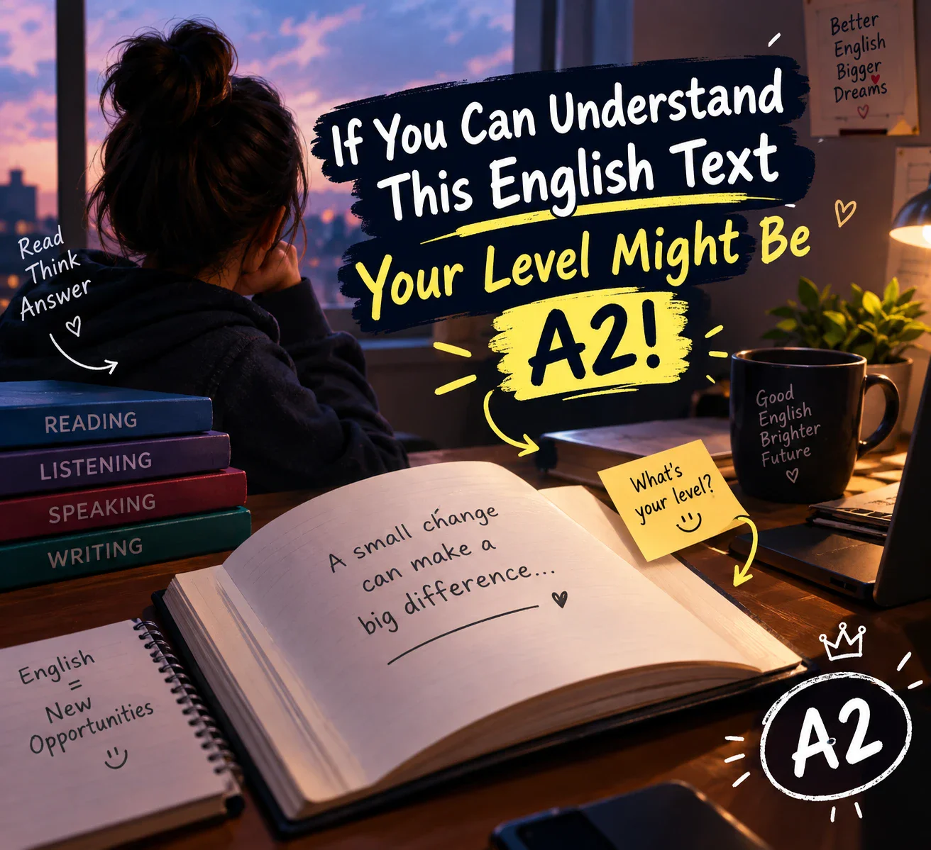 image about لو استطعت قرائة هذا النص بالانجليزي وترجمه معظمه علي الاقل فمستواك A2