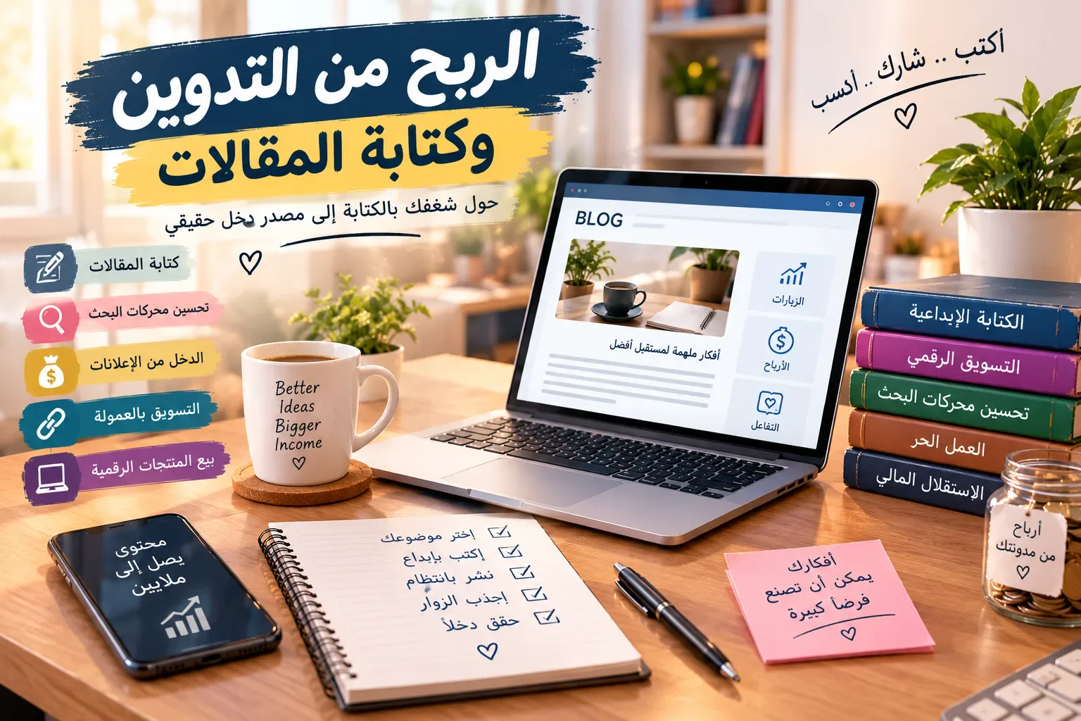 image about الربح من الإنترنت: دليلك الشامل لبناء مصدر دخل من المنزل وتحقيق الاستقلال المالي