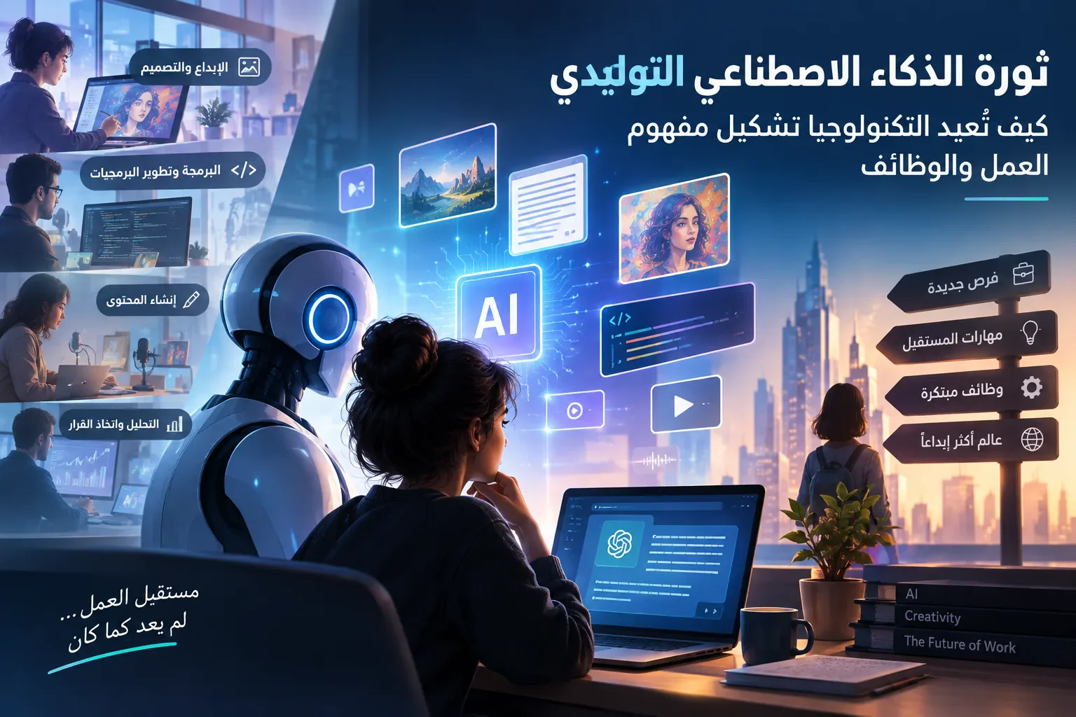 image about ثورة الذكاء الاصطناعي التوليدي: كيف تُعيد التكنولوجيا تشكيل مفهوم العمل والوظائف؟