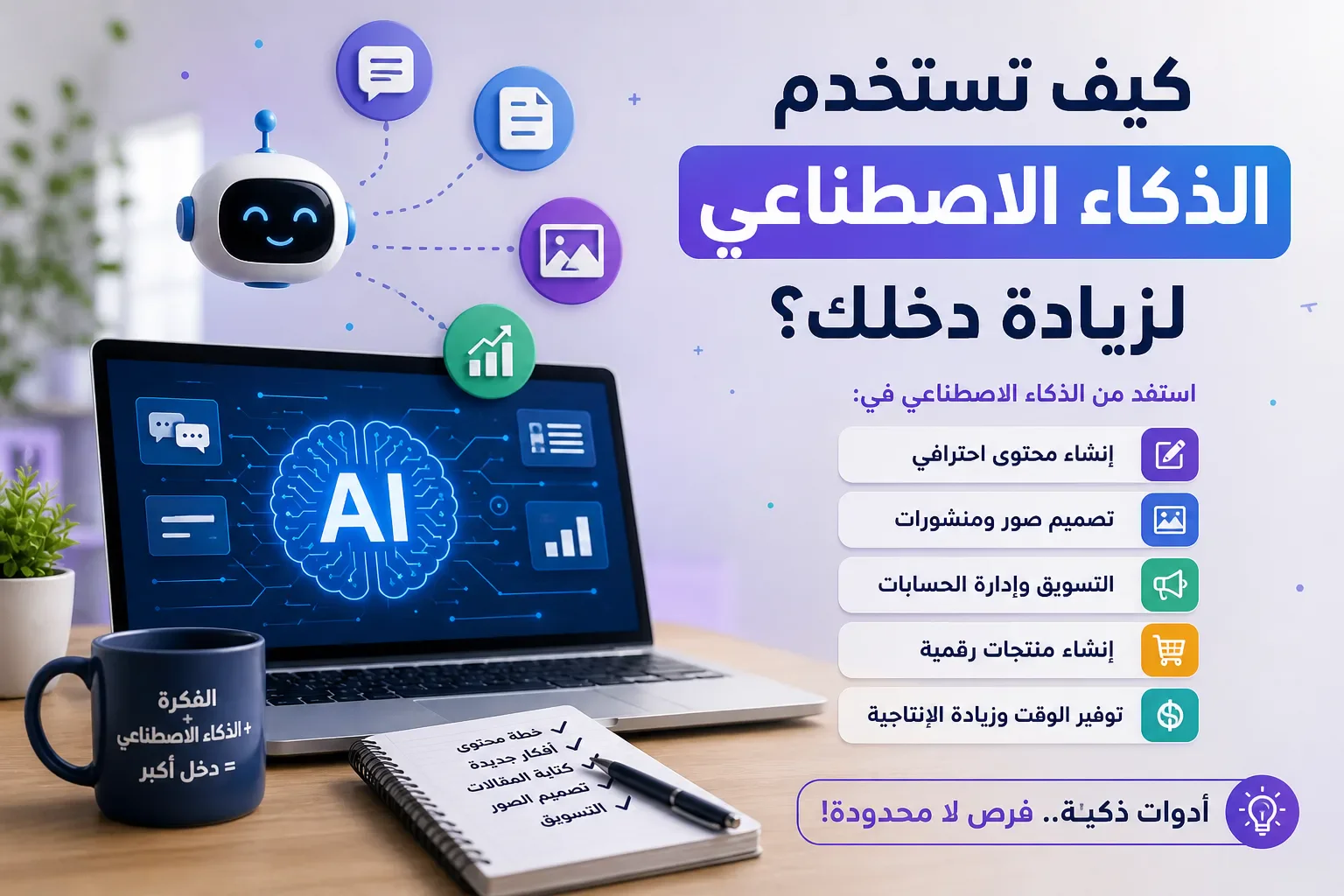 image about كيف تستخدم الذكاء الاصطناعي لزيادة دخلك؟