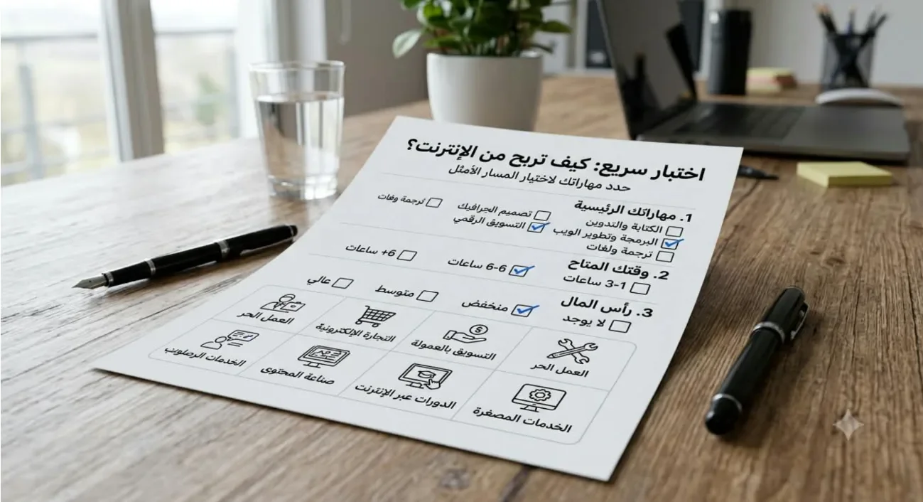 image about أفضل طريقة ربح من الإنترنت لك؟ اختبار + أخطاء شائعة تتجنبها 🤔