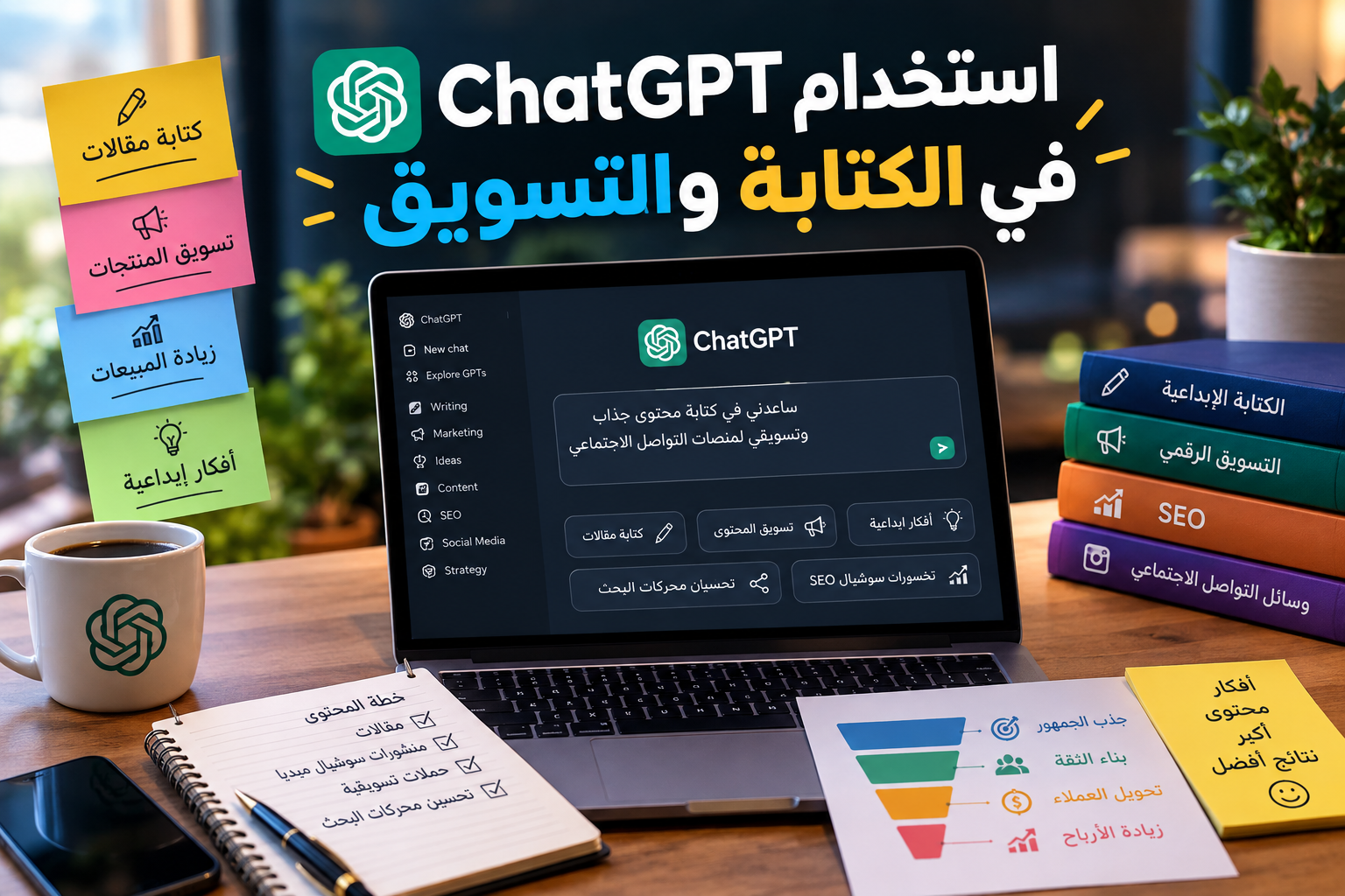 استخدام ChatGPT في الكتابة والتسويق