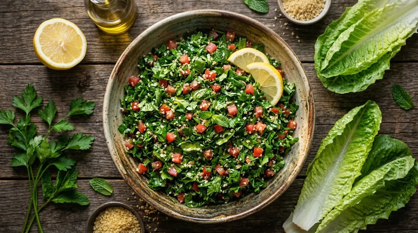 image about سلطة التبولة الشرقية: عروس المقبلات وسيمفونية الانتعاش على المائدة العربية