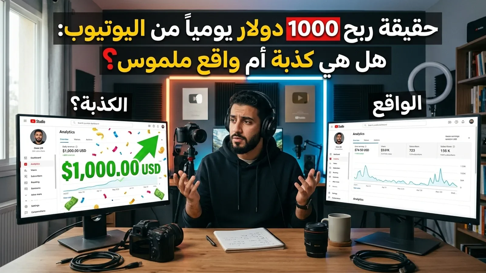 image about حقيقة ربح 1000 دولار يومياً من اليوتيوب: هل هي كذبة أم واقع ملموس؟
