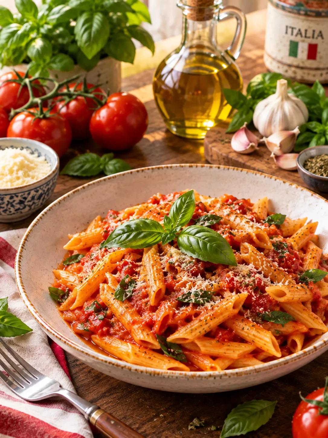 image about 🍝 طريقة عمل المكرونة بالصلصة الإيطالية الأصلية في المنزل