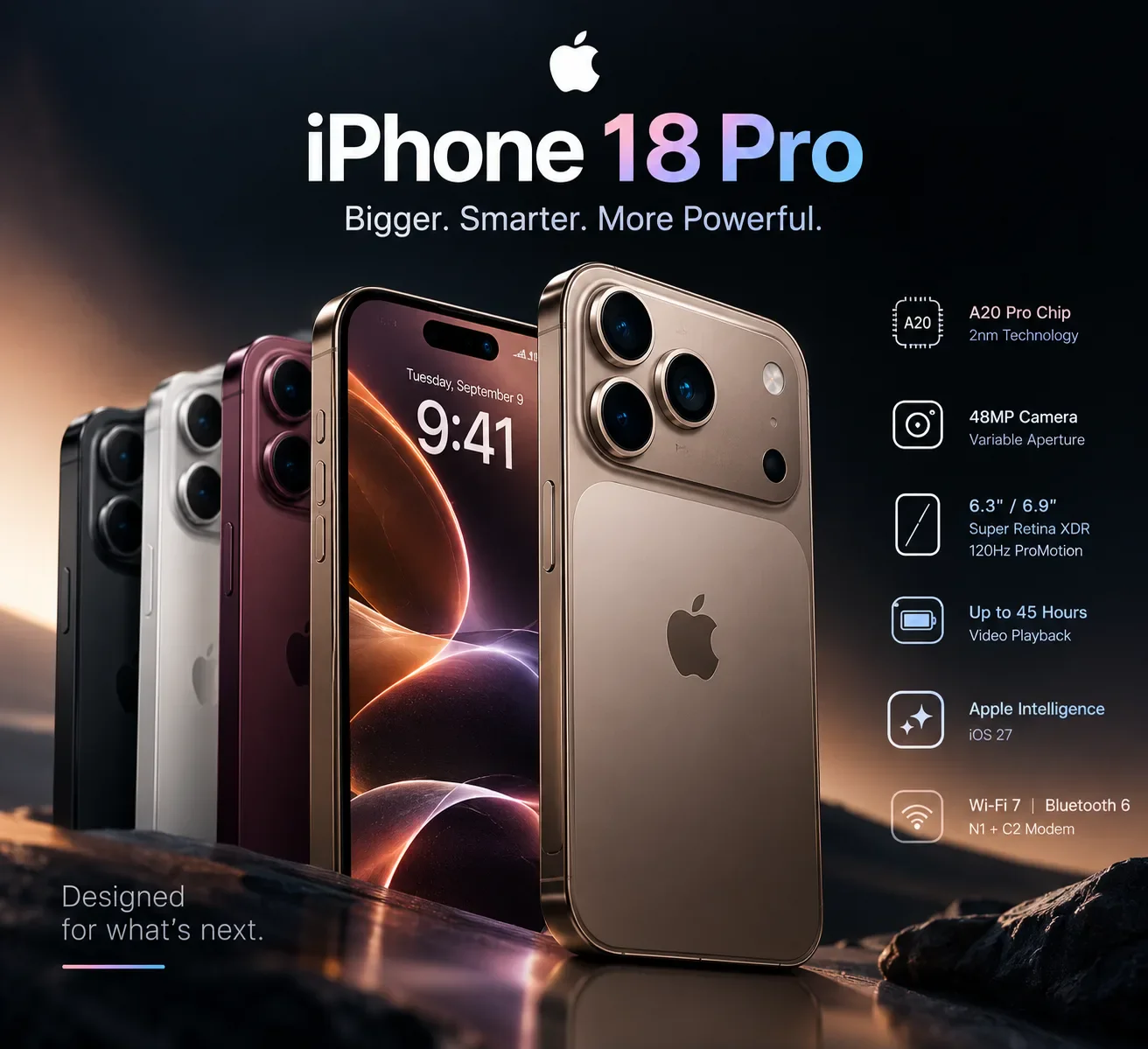 image about مواصفات iPhone 18 Pro: أهم المميزات والسعر وموعد نزوله رسمياً