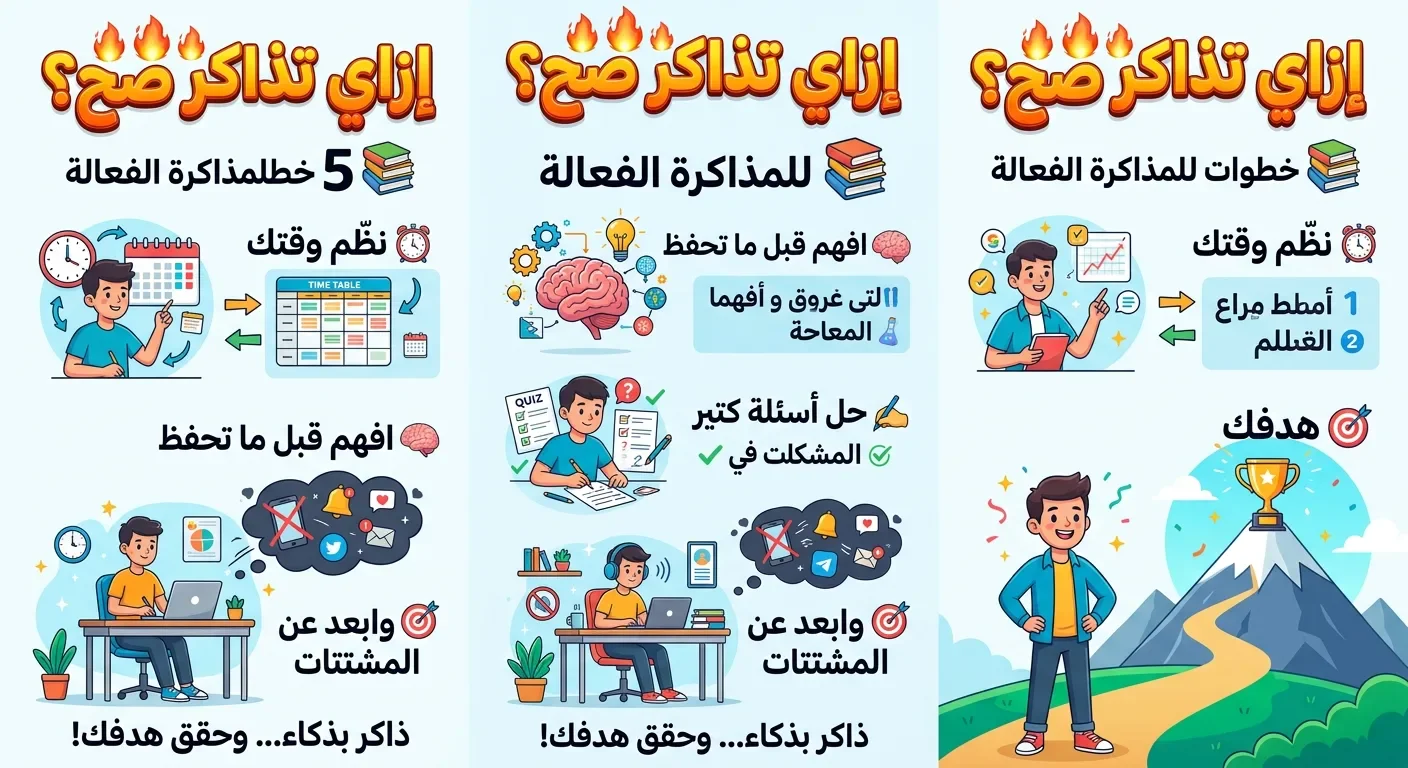 image about كيفية المذاكرة الصحيحة وتحقيق النجاح
