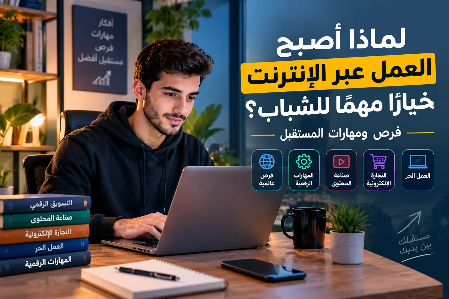 image about لماذا أصبح العمل عبر الإنترنت خيارًا مهمًا للشباب؟ فرص ومهارات المستقبل