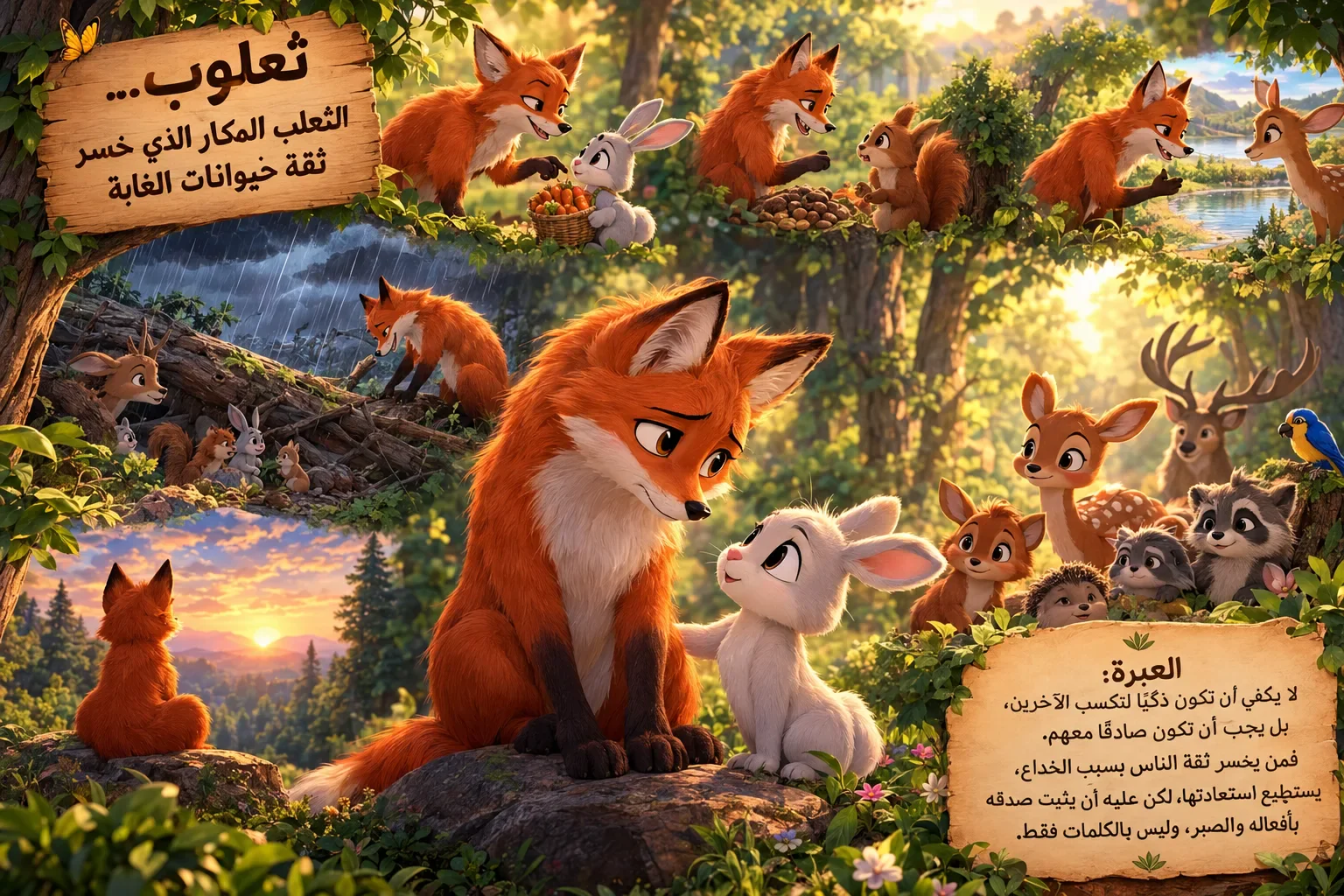 image about 🦊 ثعلوب.. الثعلب المكار الذي خسر ثقة حيوانات الغابة