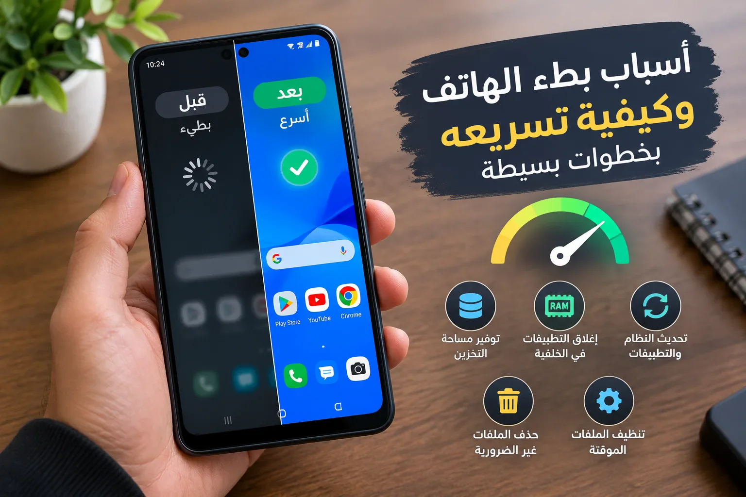 image about أسباب بطء الهاتف وكيفية تسريعه بخطوات بسيطة