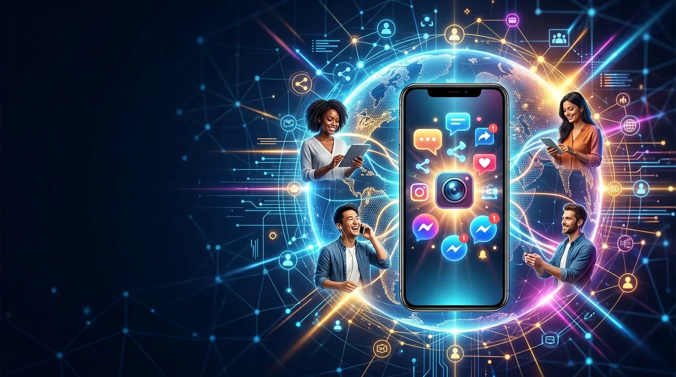 image about **📱 مواقع التواصل الاجتماعي: كيف غيّرت التكنولوجيا طريقة تواصلنا وحياتنا؟**