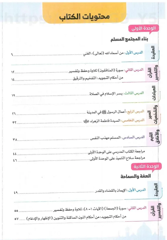 image about تحميل كتاب سلاح التلميذ تربية إسلامية للصف الثاني الإعدادي الترم الأول 2027 PDF