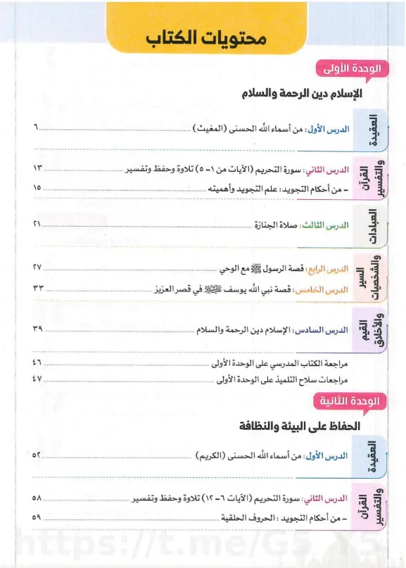 image about تحميل كتاب سلاح التلميذ تربية إسلامية للصف الأول الإعدادي الترم الأول 2027 PDF