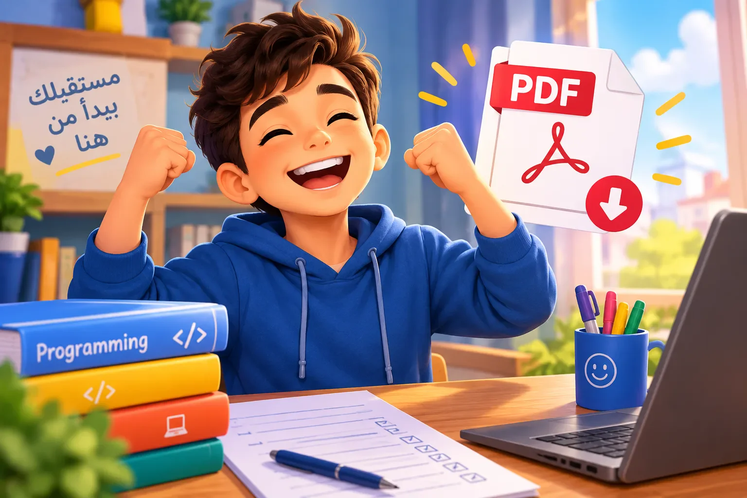 image about 📥 تحميل تقييم البرمجة الأسبوع الثاني 2026/2027 PDF | مراجعة وتدريب على أسئلة الأسبوع الثاني