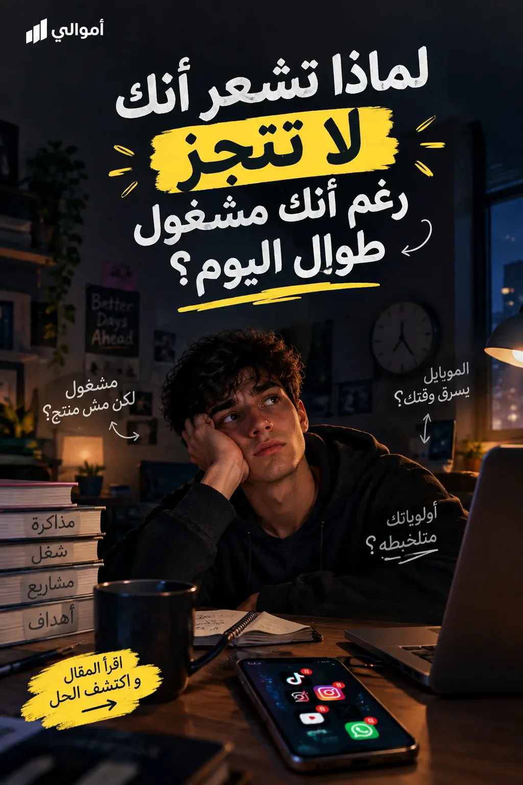 image about لماذا تشعر أنك لا تنجز رغم أنك مشغول طوال اليوم؟