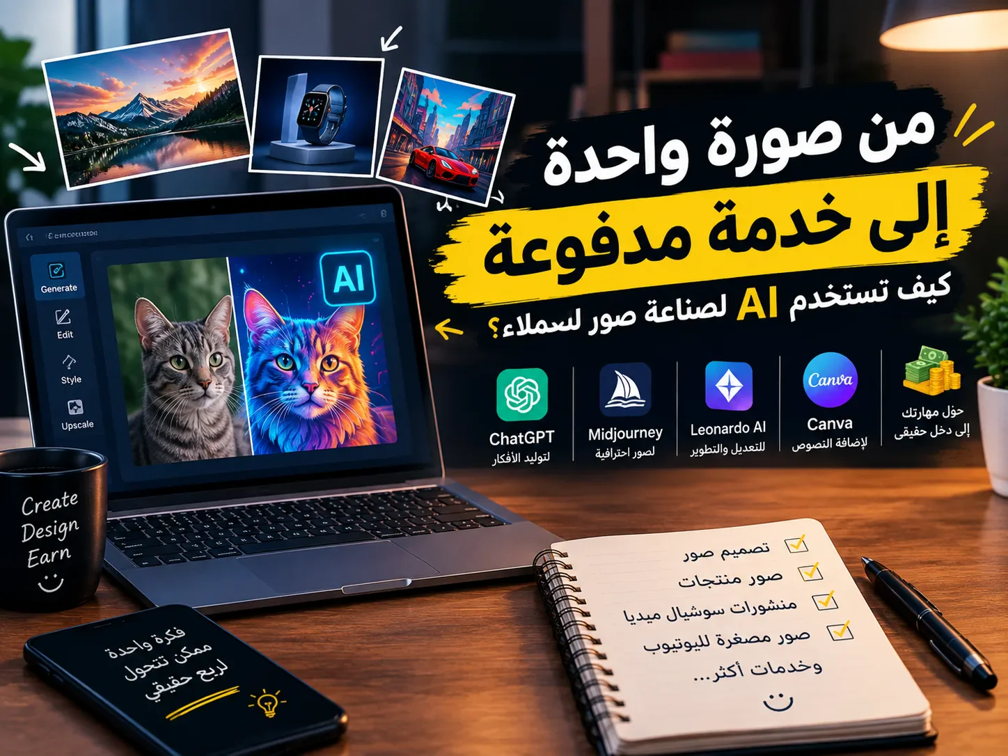 image about من صورة واحدة إلى خدمة مدفوعة: كيف تستخدم AI لصناعة صور للعملاء؟