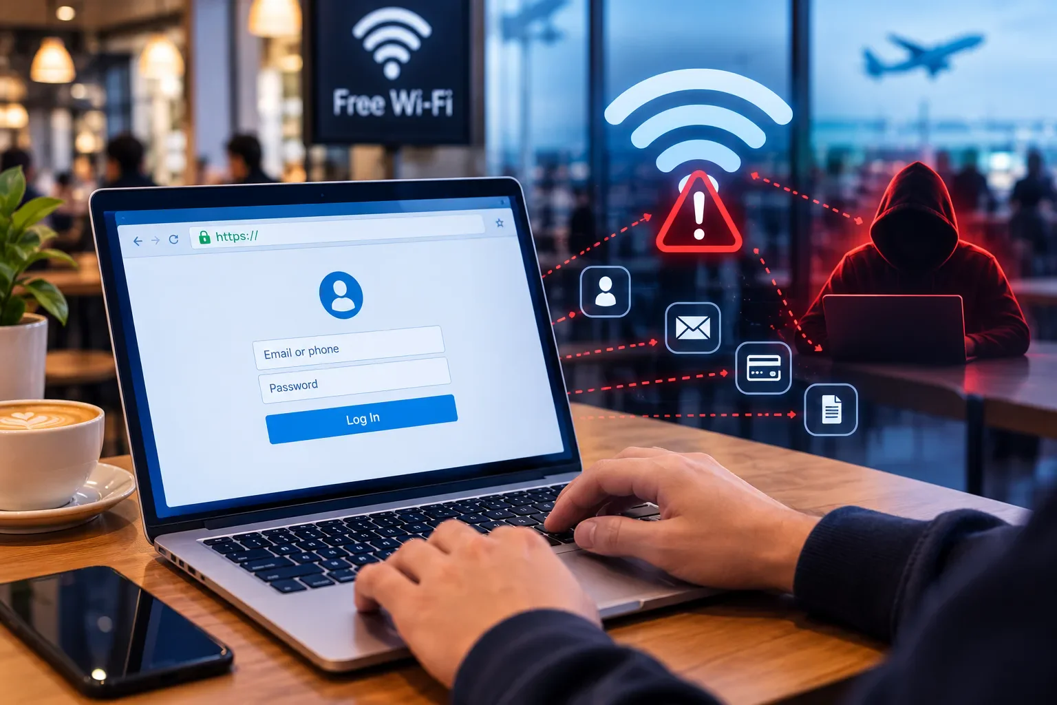 image about هل شبكة Wi-Fi العامة آمنة؟ 4 مخاطر يجب أن تعرفها قبل الاتصال