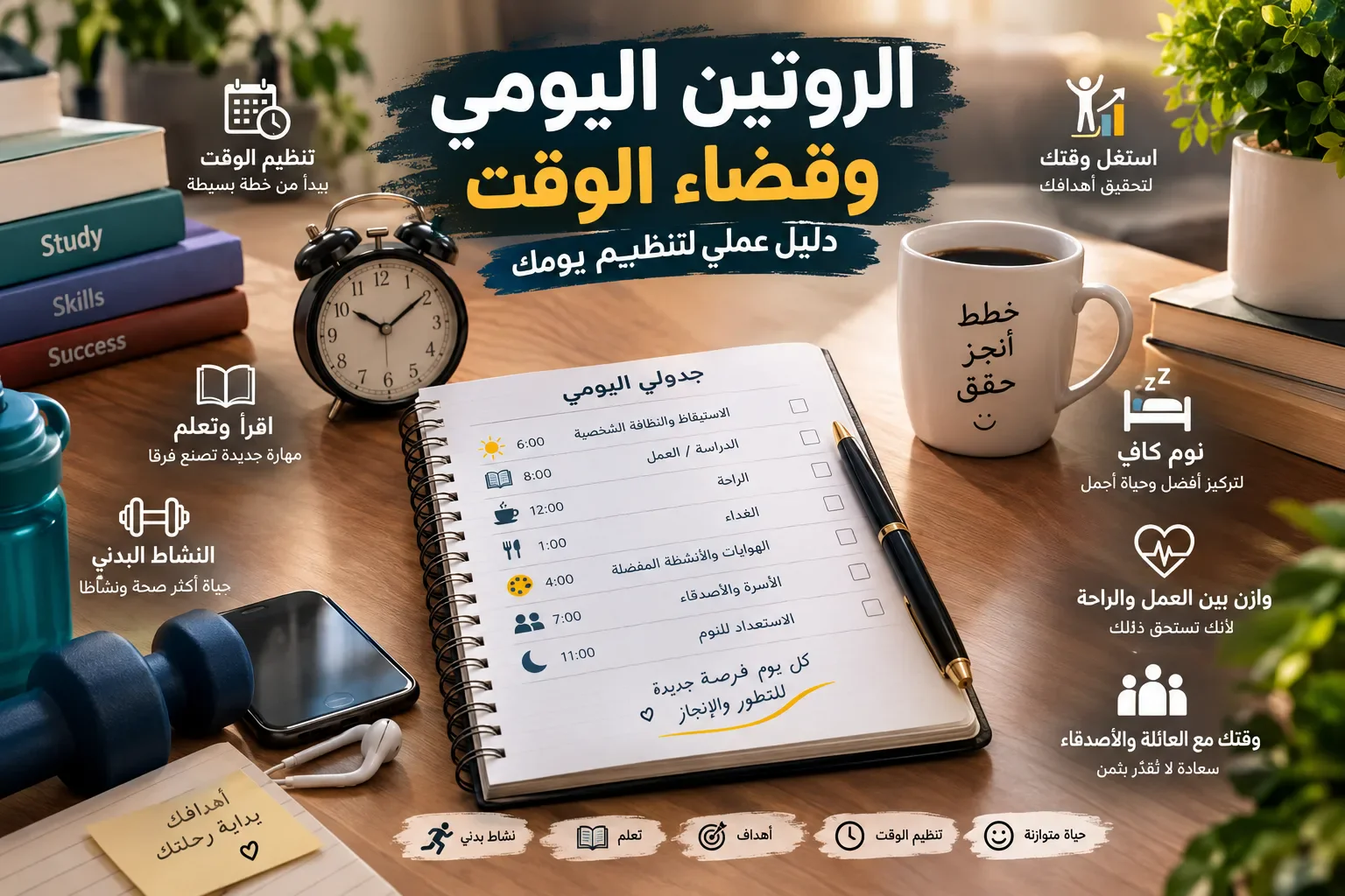 image about الروتين اليومي وقضاء الوقت: دليل عملي لتنظيم يومك