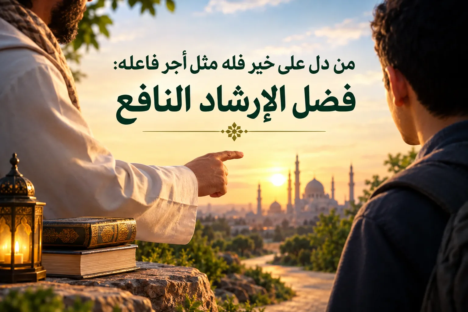 image about من دل على خير فله مثل أجر فاعله: فضل الإرشاد النافع