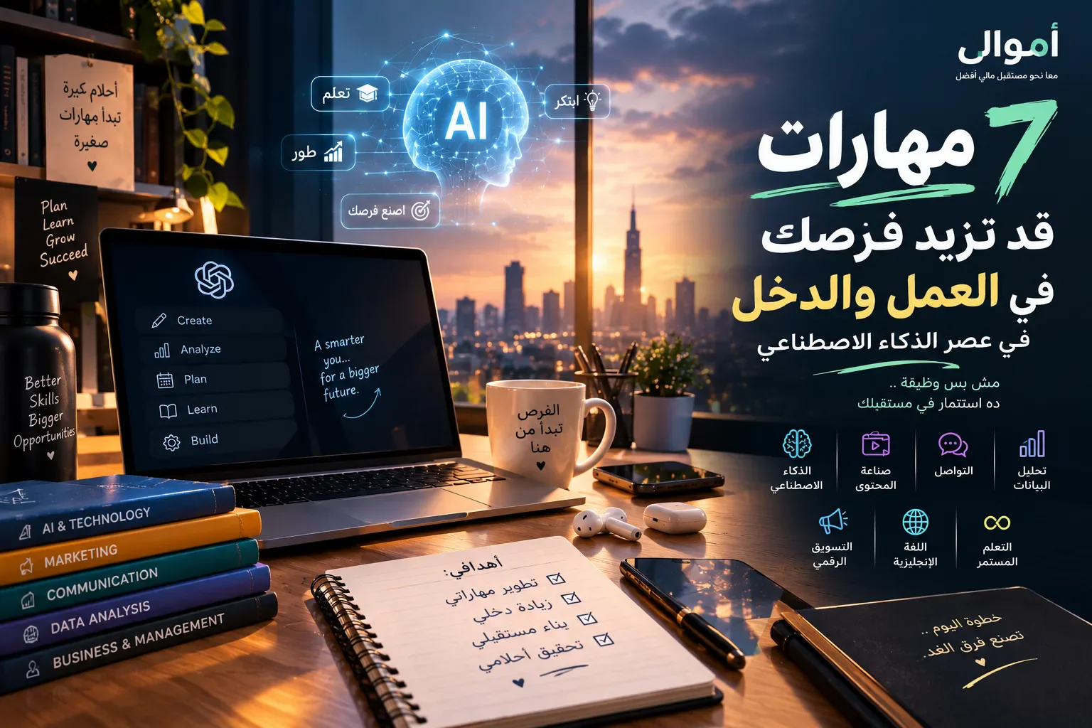 image about 7 مهارات قد تغيّر فرصك في العمل والدخل في عصر الذكاء الاصطناعي