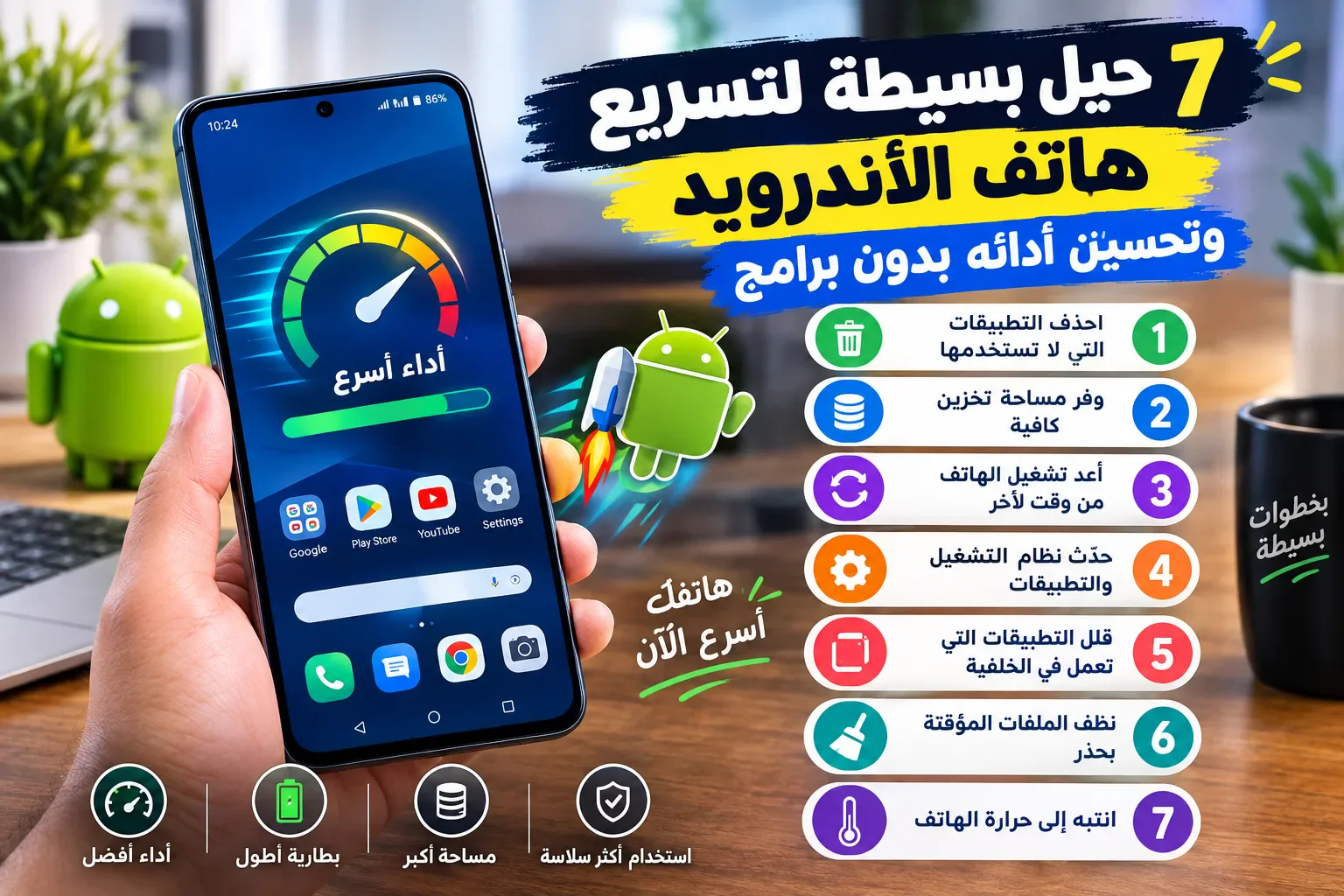 image about 📱 7 حيل بسيطة لتسريع هاتف الأندرويد وتحسين أدائه