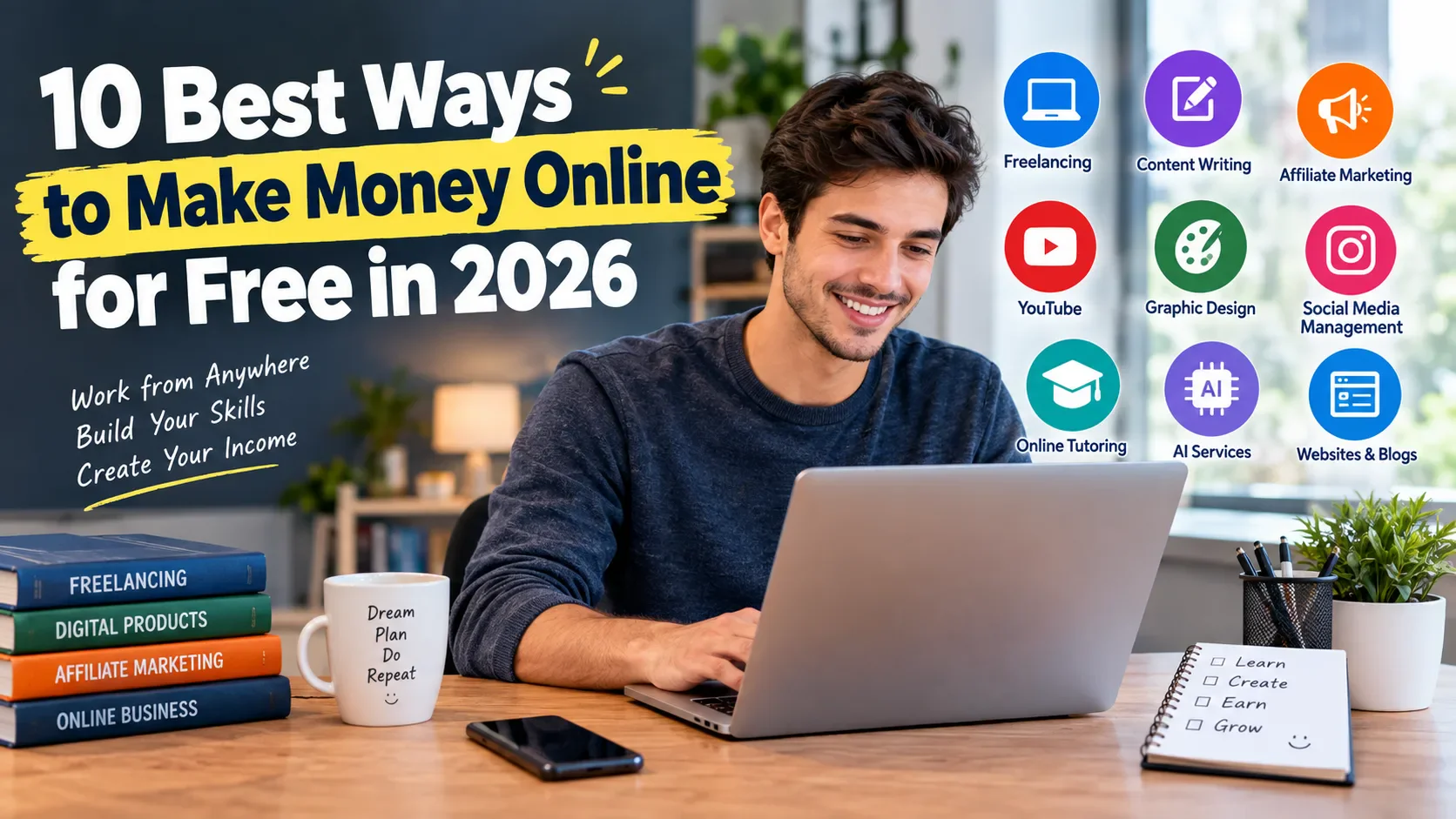 image about Earn  money from the internet 10 Best Ways to Make Money Online for Free in 2026