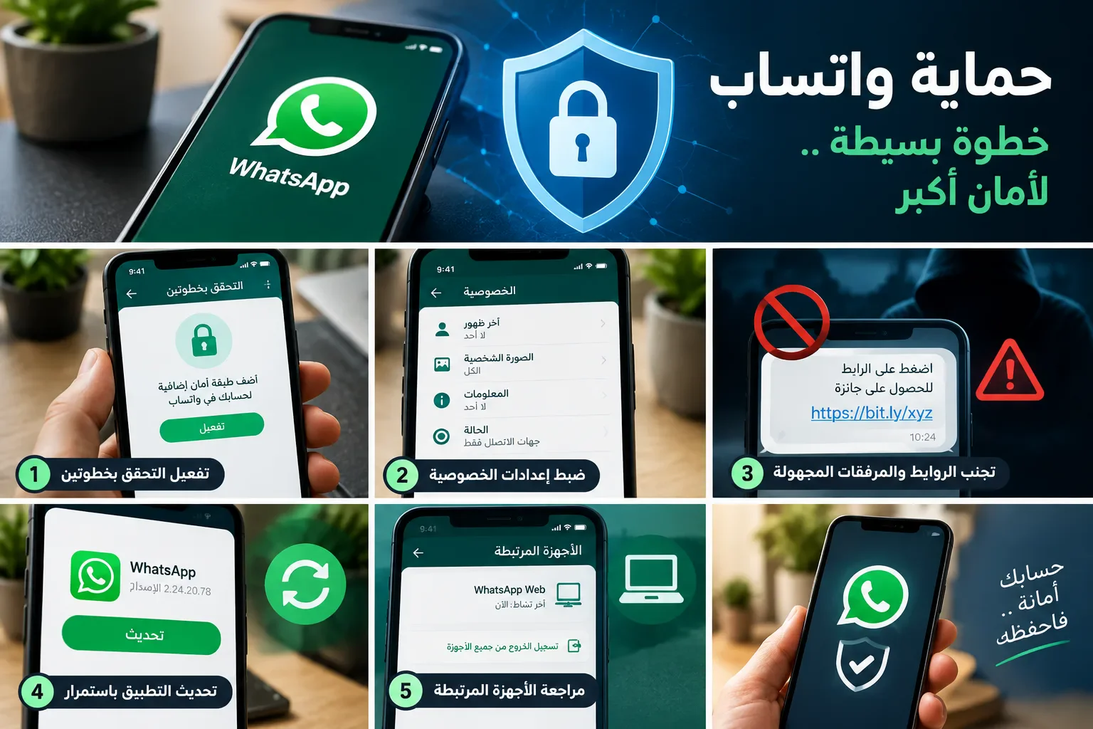 image about كيفية حماية حساب واتساب من الاختراق وسرقة الحساب بخطوات بسيطة