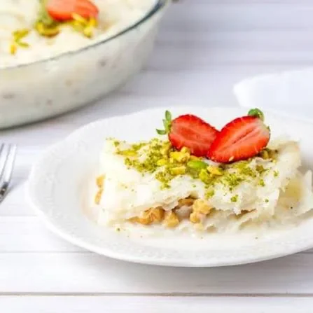 image about 🍮🥛 ليالي لبنان بصوص القطر - حلوى لبنانية كريمية شهية